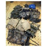 Lot of Hiking Bags Camo