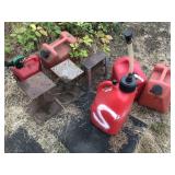 Gas Cans & Heavy Iron Stands