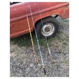 Lot of Fishing Rods Bamboo Speciality
