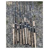 Lot of Cork Handle Fishing Poles