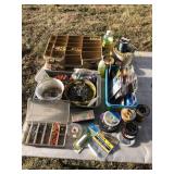 Lot of Fishing Tackle Hooks Line