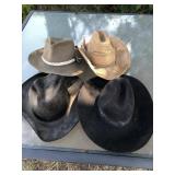 Lot of 4 Cowboy Hats Beaver Trail ridge Eddy