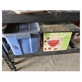 3 pc Mirror, Air Mattress, Pump, Punch  Bowl Set