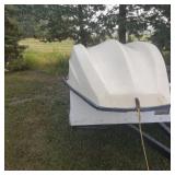 Approx. 14' Fiberglass Boat & Gutted Tent Trailer