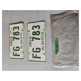 1 Set 1959 Alberta License Plates