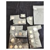 Broken Canadian UNC Coin Sets Some coins cut out