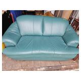 Leather Turquoise Loveseat Premium Condition