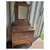Antique Dresser with Mirror