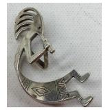 Navajo Sterling  Kokopelli FLUTE DANCER  Pendant