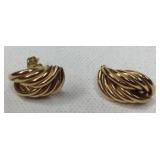 14k Gold Hoop Earrings 2gr marked