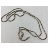 Sterling Silver Rope  Chain Necklace