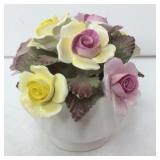 Stratford Bone China Flowers in round Vase