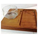 VTG Klamath Teak Wood Cracker Tray
