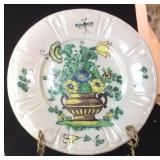 VTG Italy Hand Painted Floral Plate