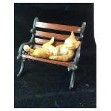 Sleeping Cat on Bench
