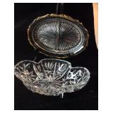 Crystal serving dishes