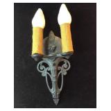 VTG Metal Double Light Wall Sconce MCM