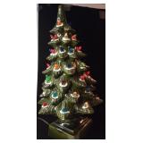 VTG Ceramic  Mold Christmas Tree /w Lights