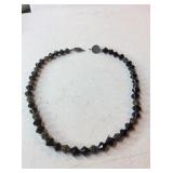 925 Silver and Black Beads 14'