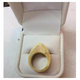 VTG Carved Bone Ring size 5