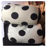 Polker Dot Bolster Pillows Set of two