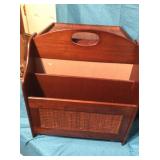 MCM Magazine Rack With  a Collapsible Side Table