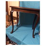 Mahogany Queen Ann Side Table w/ Slide Tray