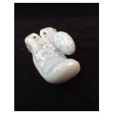 VTG Ceramic Baby Blue Boxing Glove Planter