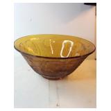 60s Indiana Sandwich Glass Tiara. Amber Serving