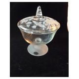 VTG Avon Hummingbird  Crystal Candy Dish