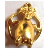 VTG Alva Studios Goldtone Aztec Man Charm/Pendant