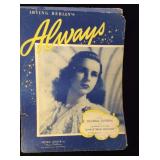 1925  Irving Berlin ' ALWAYS ' Sheet Music