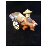 Occupied Japan VTG Japanese Man With Rickshaw