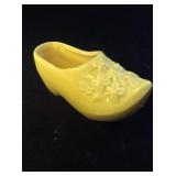 VTG McCoy Pottery Yellow Clog Dutch Shoe Planter