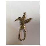 Gold Hummingbird Pendant 4x2.5'