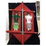 VTG  Navajo woven wall hanger 24x15'