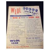 VTG WLIL 1330 The Big 5 present the TOP 40 poster