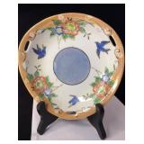 VTG Lusterware 3 Sided Bowl Hand Painted