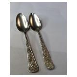 2  Silver plated demitasse spoons