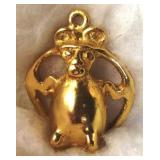 VTG Alva Studios Goldtone Charm/Pendant
