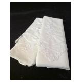 VTG 2 Embroidered White  handkerchief