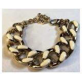 VTG Hand Bracelet Made of Imitation Gold Studded