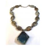 Jasper Stone Necklace With Pendant