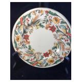 Flintridge China Queen Ann Floral Peacock Plate