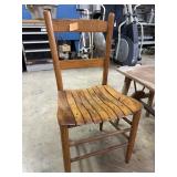 Wooden desk chair