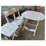Plastic Patio Table & Chairs