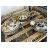 Vintage hub caps & car parts