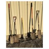 4 shovels & a pick axe