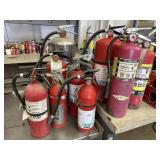 9 misc. fire extenguishers