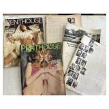 1973 & 1974 Penthouse & 3 Playboys with no covers